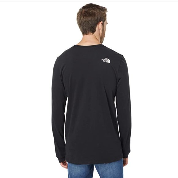 THE NORTH FACE Men's Half Dome Long Sleeve Tee TNF Size S Black/Vintage White - Picture 2 of 2